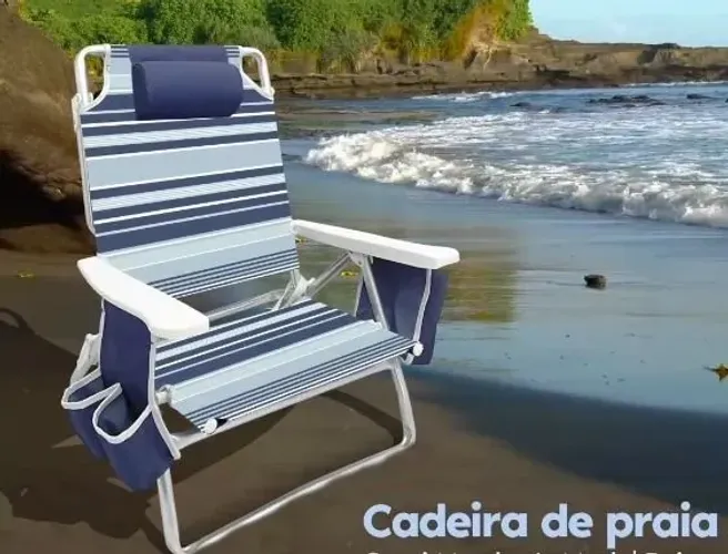 Kit de praia com cadeiras e guarda-sol