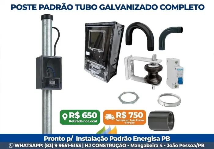 Poste Padrão Energisa, Completo só instalar