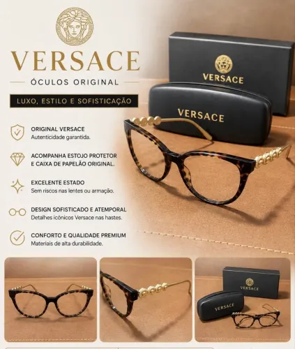ÓCULOS ORIGINAIS VERSACE - PREÇO IMPERDÍVEL!