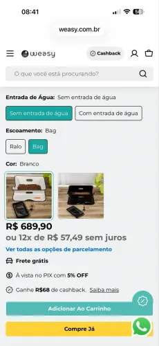Banheiro Weasy - Gato novo