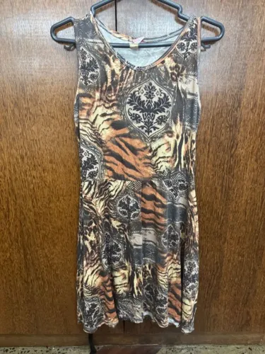 vestido estampado animal print g