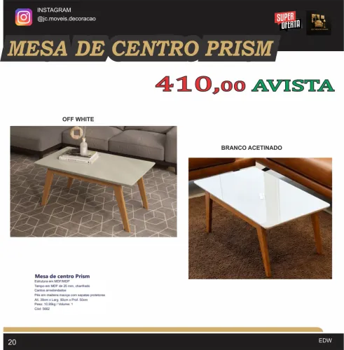 MESA DE CENTRO PRISM