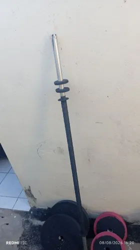 Kit de Barra e anilhas - (Anilhas feitas de CONCRETO)