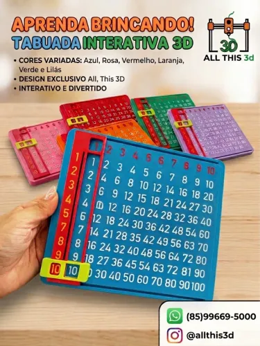 3D - Tabuada de multiplicação interativa