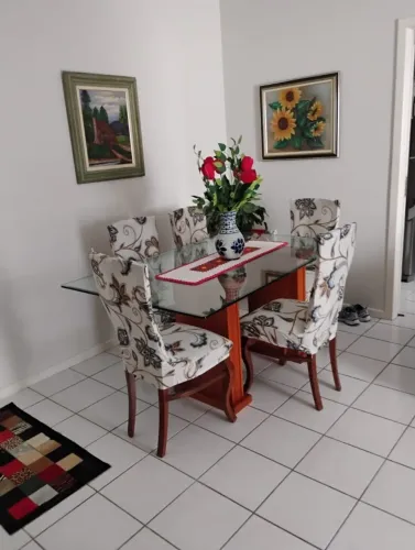 Mesa jantar retangular 6 cadeiras
