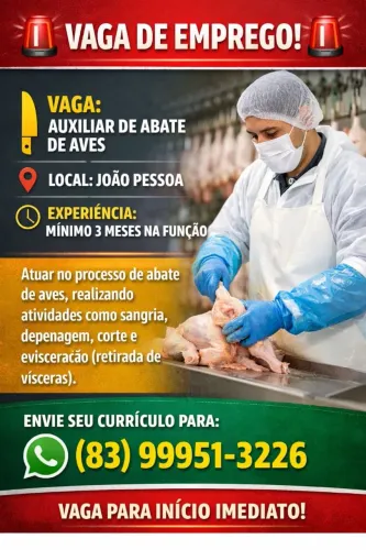 Auxiliar de abate de aves
