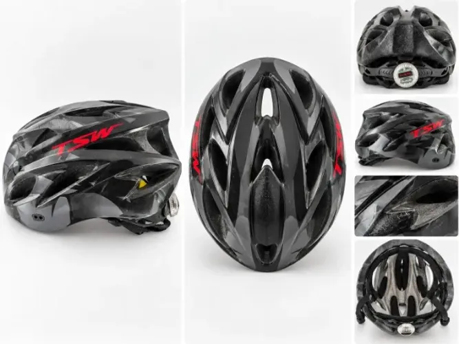 Capacete TSW Ciclismo MTB Preto/Vermelho Ajustável - R$ 79