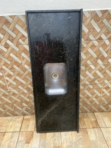 Pia granito com Cuba inox 150