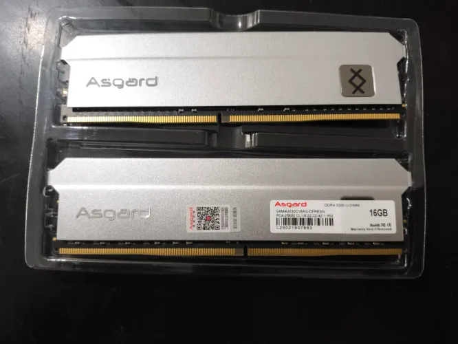 MEMÓRIA ASGARD 32GB (2X16GB) DDR4 3200mhz
