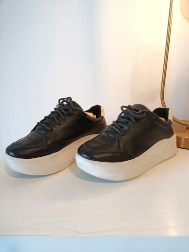 Tênis Feminino Via Marte Preto/Branco - Nº35