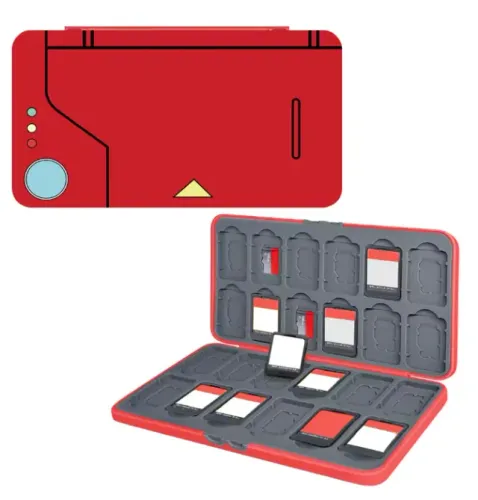 Porta jogos para Nintendo Switch capacidade de 24 cartuchos estilo Pokédex - Novos
