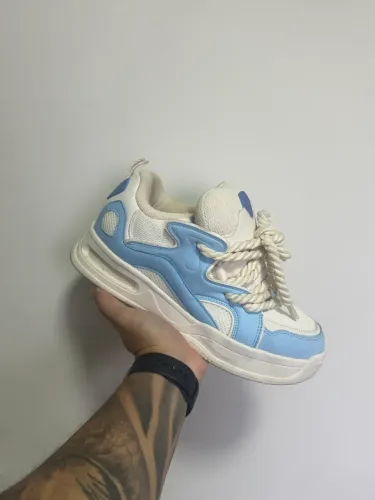 Tênis Zara Branco/Azul - Tamanho 40 - Usado - Estilo Lanvin