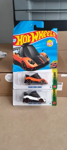 Hot Wheels 2 Pagani Zonda Cinque Laranja e Branco