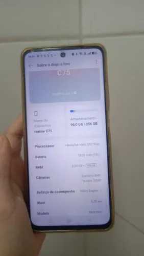 Realme C75,256 gb+nfc troco por tablet Samsung ou xiaomi