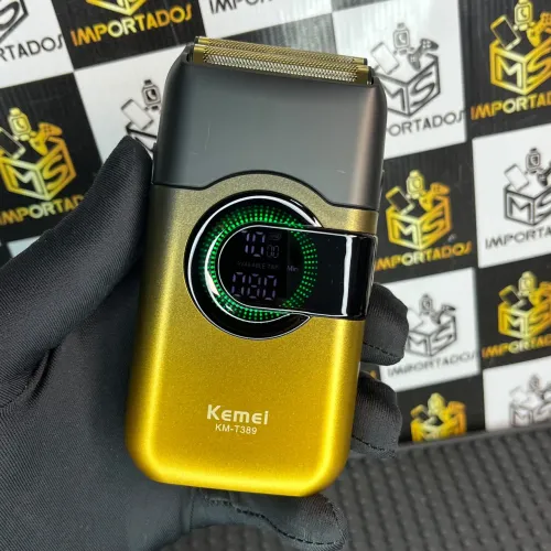 Shaver Kemei KM-T389 Profissional - 7500 RPM e Display Digital