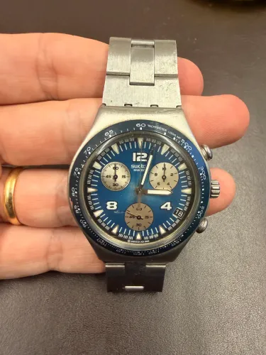 Swatch Irony Chronograph 2003 - Swiss Made - Aço - Cronógrafo
