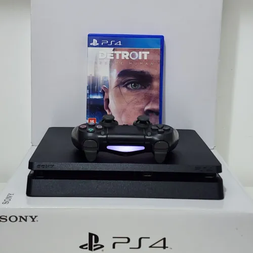 PS4 Slim 1 Tera + Jogo + GARANTIA. Somos LOJA FÍSICA 