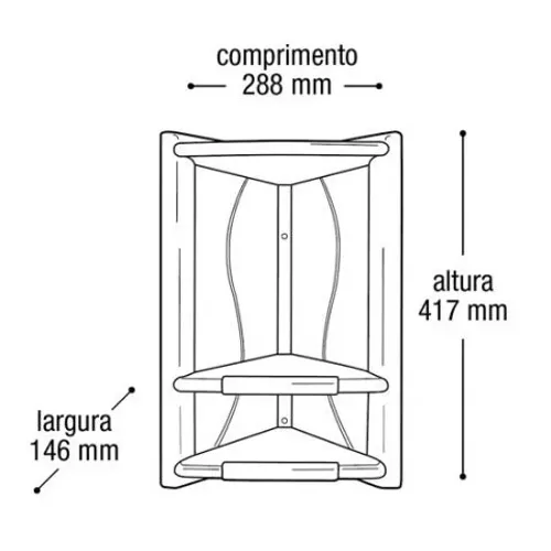 suporte para utilidades porta shampoo e outros - preto 25722 288 x 146 x 417