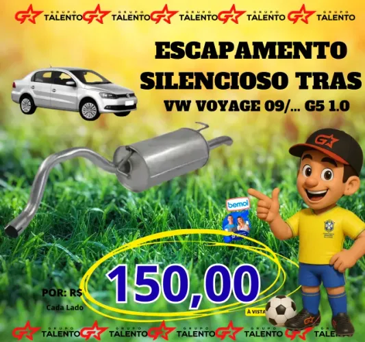 Silencioso Traseiro Voyage G5