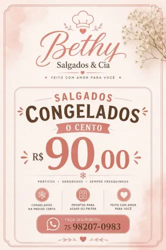 Salgados congelados