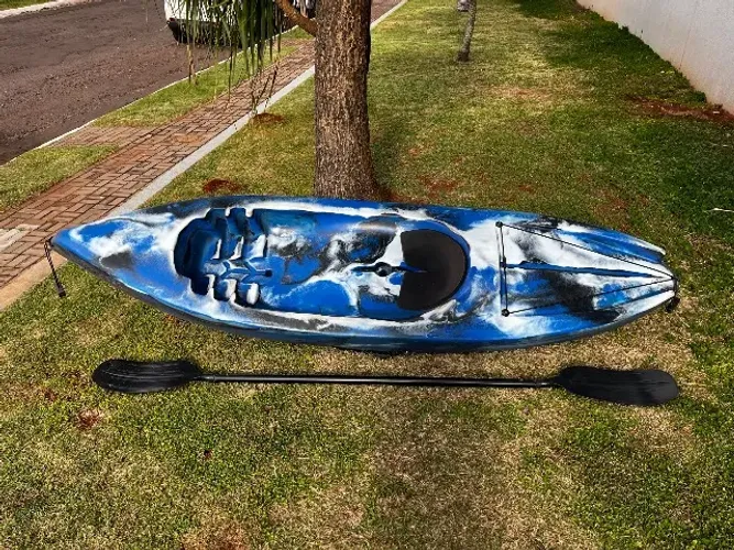Caiaque Lambari Caiaker azul camuflado