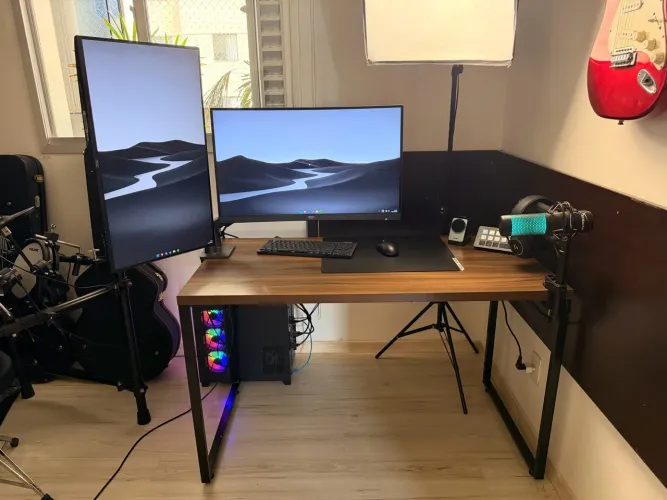 SETUP GAMER COMPLETO | RX 9070 XT 16GB | RYZEN 7 5700X3D | 2 MONITORES