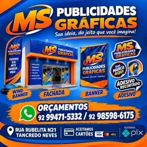 GRÁFICA PARA FACHADA, BANNER, ADESIVO E MUITO MAIS!