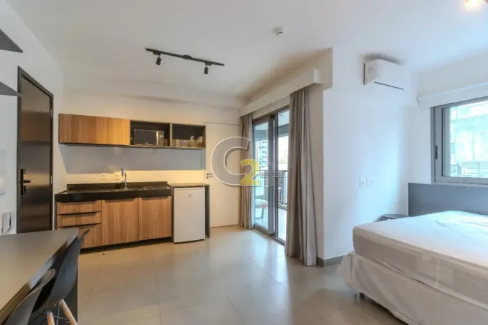Apartamento Studio mobiliado á venda em Pinheiros, 1 quarto, sem vaga