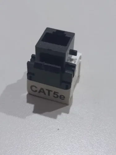 Kit 30 conectores fêmea RJ45 CAT5e Preta Novo