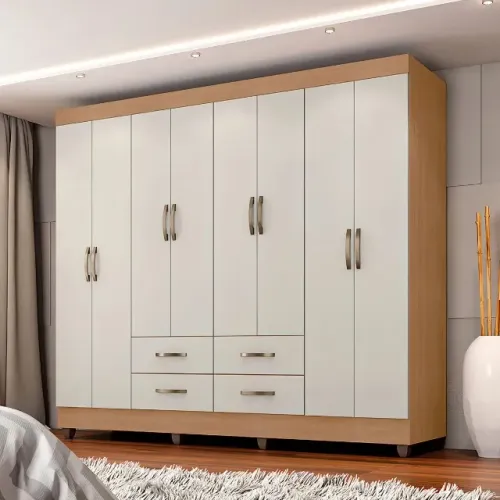 Guarda Roupa Casal 8 portas Lite 4 Gavetas