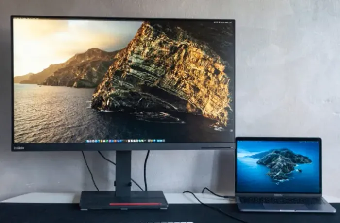 Última unidade Monitor 4K Thinkvision 32 polegadas profissional Lenovo thinkpad telão