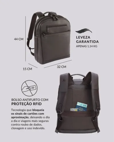 Mochila Bennemann - COURO LEGÍTIMO