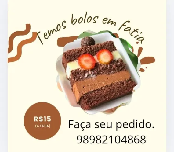 Estou vendendo por kilos no valor 90 reis e também tenho fatias de bolos.