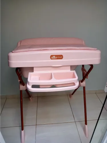 Banheira e trocador Burigotto - Rosa