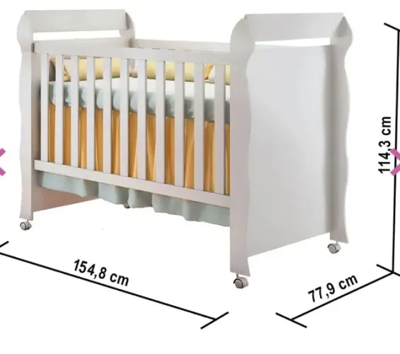 Berço americano que vira cama/sofa 