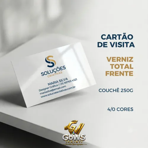 CARTÃO DE VISITA COUCHE 250G PERSONALIZADO