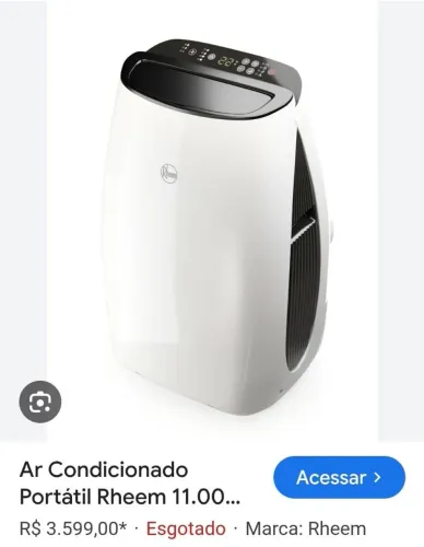 Ar condicionado portátil Rheem 11.000btus