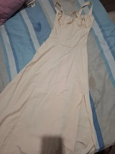 Vestido Longo com Corpete e Amarração