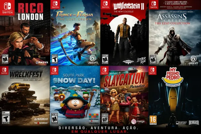 Jogos Nintendo switch preço na descrição