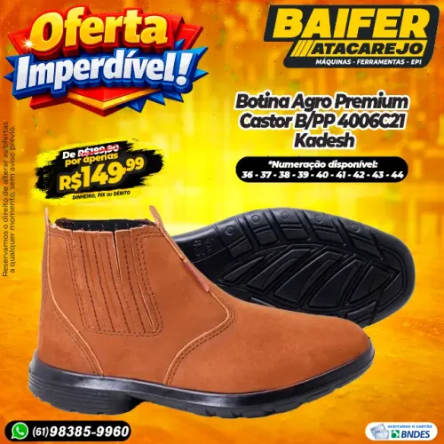 Botina Agro Premium Castor B/PP 4006C21 Kadesh