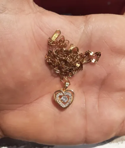 Colar de Ouro Coração - Colar Coração Banhado a Ouro 18k 
