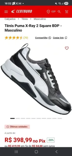 Tenis Puma x- ray 2 Square 38