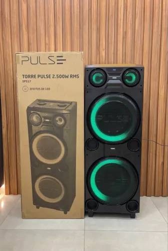 Caixa De Som Pulse Super Torre Sp517 Tws Bluetooth 2500w Rms