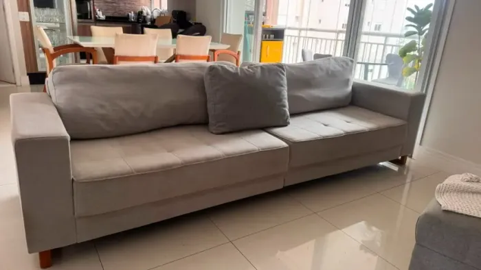 sofá 2,70m cinza claro