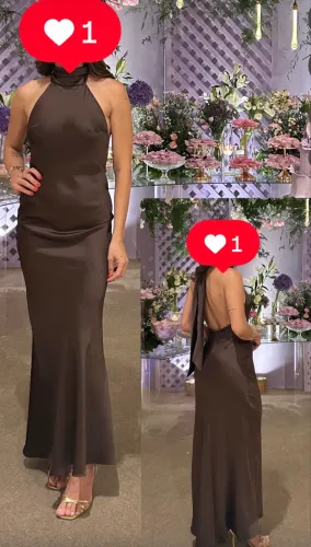 Vestido cetim Zara