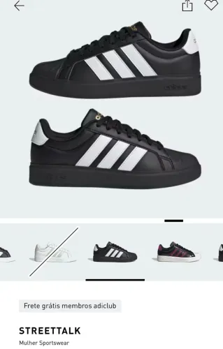 Adidas Streetalk preto 36 com Nota Fiscal