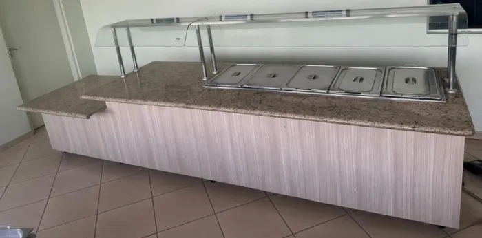 Buffet Mesa Térmica para Refeitório Restaurante