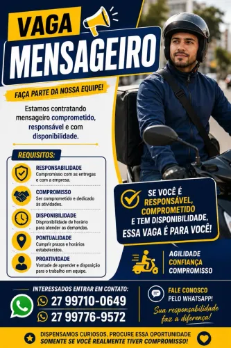 Vaga pra mensageiro