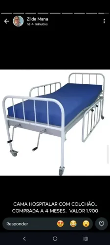Cama hospitalar com colchão 