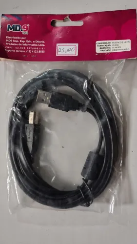 Cabo USB impressora fiscal, térmica, jato de tinta e outras